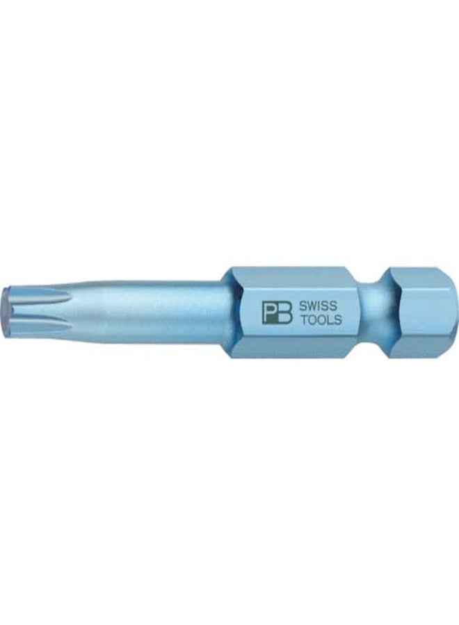 PB SWISS TOOLS PrecisionBits for Torx® screws, external hexagon according to DIN 3126 shape E 6,3 (1/4") - Image 1